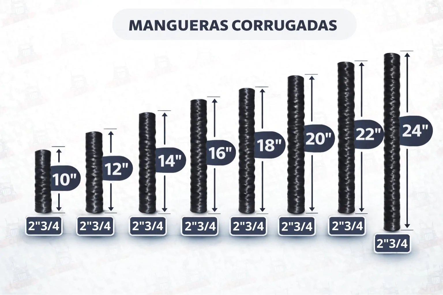 MANGUERA CORRUGADA 2"3/4"X34" NEGRA PASO AGUA/AIRE - Image 4